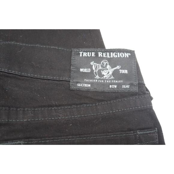 TRUE RELIGION 'Geno' Black Jeans 34x32 Men's No Flap - Relaxed Slim - Picture 8 of 10